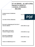 Admission Schedule 23 24