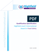 (14042022 0805) Level 3 Intl Award in Food Safety Qual Specification 14042022