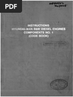 03 Instructions Hyundai Man B&W Diesel Engines Components No.1 S42MC (Code Book)