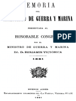 BaANH50716 Memoria Del Ministerio de Guerra y Marina - Guerra (1881)