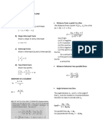 Analytic Geom Formula