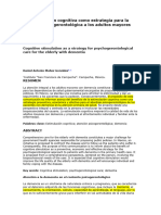 La Estimulación Cognitiva Como Estrategia para La Atención Psicogerontológica A Los Adultos Mayores Con Demencia