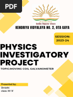 Class 12TH Project On Moving Coil Galvanometer