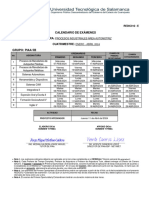 PIA 5B REDIC012-E Calendario de Exámenes