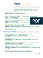 Regression Analysis - Cheatsheet