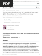 Design and Development of A Portable Low-Cost QCM-based System For Liquid Biosensing - Biomedical Microdevices