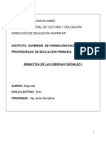 Asignatura Didactica de Las Ciencias Sociales I Isfdn°17