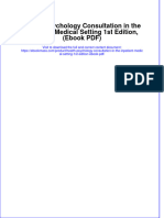 EBook Health Psychology Consultation in The Inpatient Medical Setting 1St Edition Ebook PDF PDF Docx Kindle Full Chapter