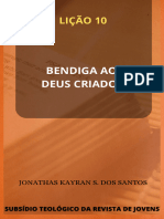 Ebook - Lição 10 - Bendiga Ao Deus Criador