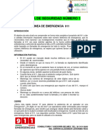 Charla de Seguridad Número 1 - Línea de Emergencia 911. Belmex