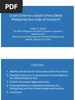 Thayer, Count Down To A South China (West Philippine) Sea Code of Conduct?