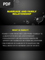 Marriage and Family Relationship - 092618