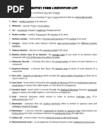 Form 4 Chemistry Definition List