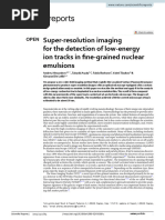 Super Resolution Imaging For The Detection of Low Energy Ion Tracks in Fine Grained Nuclear Emulsions