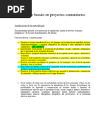 Aprendizaje Basado en Proyectos Comunitarios