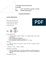 Descrição de Elementos de Funções Inorgânicas