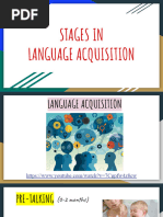 Stages in Language Acquisition