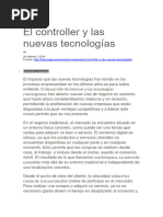 U.F. 1.8. Lectura Complementaria 2 - El Controller y Las Nuevas Tecnologías