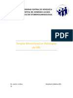 Terapia Monoclonal en Patoogias ORL