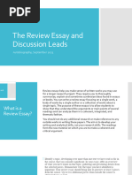 Review Essay+Discussion Lead