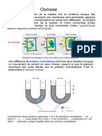 OSMOSE Et Osmometrie Cours