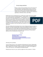 Poverty, Energy and Society: Human Development Report 1997 Put Forth A Definition of "Human Poverty" That Sees