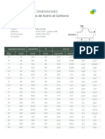 Tee Normal - Tabla de Dimensiones