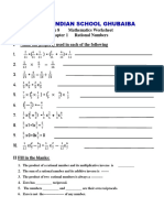 G - 8 - Worksheet-Rational Numbers '23