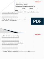 Grade 11 HPE Worksheet