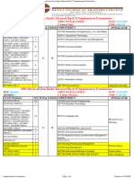 Supplimentary Timetable