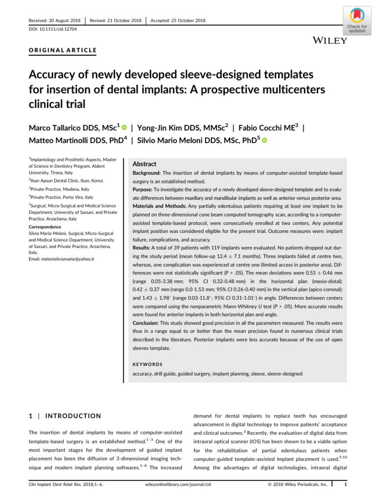 S - 2018 - Accuracy of newly developed sleeve-designed templates for ...