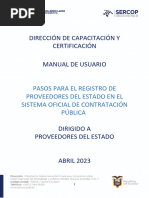 Manual de Registro Como Proveedor Del-Estado