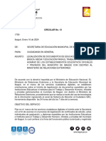 Circular 13 Legalización Con Fines de Apostilla 2024