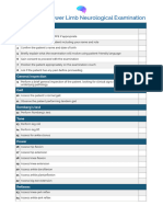 OSCE Checklist Lower Limb Neurological Examination