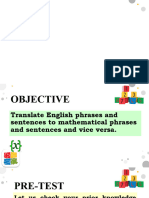 Translating - English Phrases Into - Mathematical Phrases