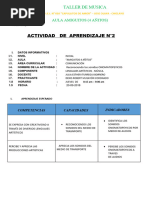 Sesion de Aprendizaje 2 2018