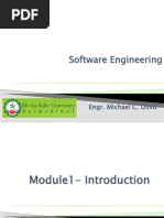 Module 1 - Introduction To Software Engineering