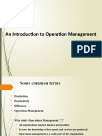 CH I - Introduction To Opeartion Management