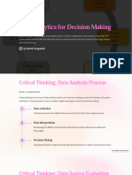 Data Analytics For Decision Making