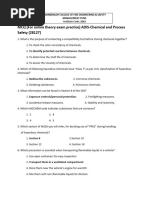 MCQ For ADIS Chemical and Process Safety 28127