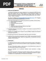 Dir 169 Empresas Contratistas Proveedores de Apm