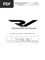 Procedimiento de Trabajo Seguro Uso de Herramientas Electras