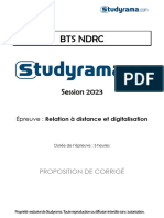 BTS NDRC Proposition de Corrige Du Sujet NOVATECH Pour STUDYRAMA V2