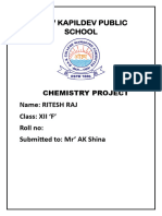 Chemestry Project On Iron Rusting Class 12