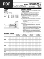 Kohler 2000ROZD4 Spec Sheet