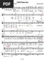 I Will Follow Him Lead Sheet With Lyrics