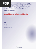 PDF Fabrication and Microstructure of Micro and Nano Silicon Carbide Reinforced Copper Metal Matrix Composites Nanocomposites - Compress