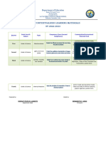 Science Dept Summary of Learning Materials