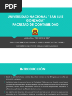 Consideraciones Generales Sobre La Investigacion Contable