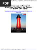 Full Solutions Manual For Managerial Accounting 13Th Edition Ray Garrison Eric Noreen Peter Brewer PDF Docx Full Chapter Chapter